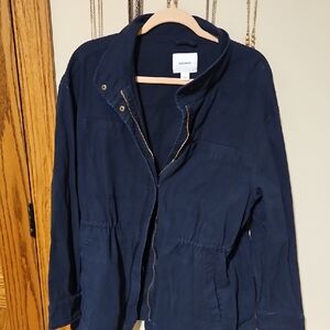 Old Navy Navy Blue Utility Jacket with Drawstring